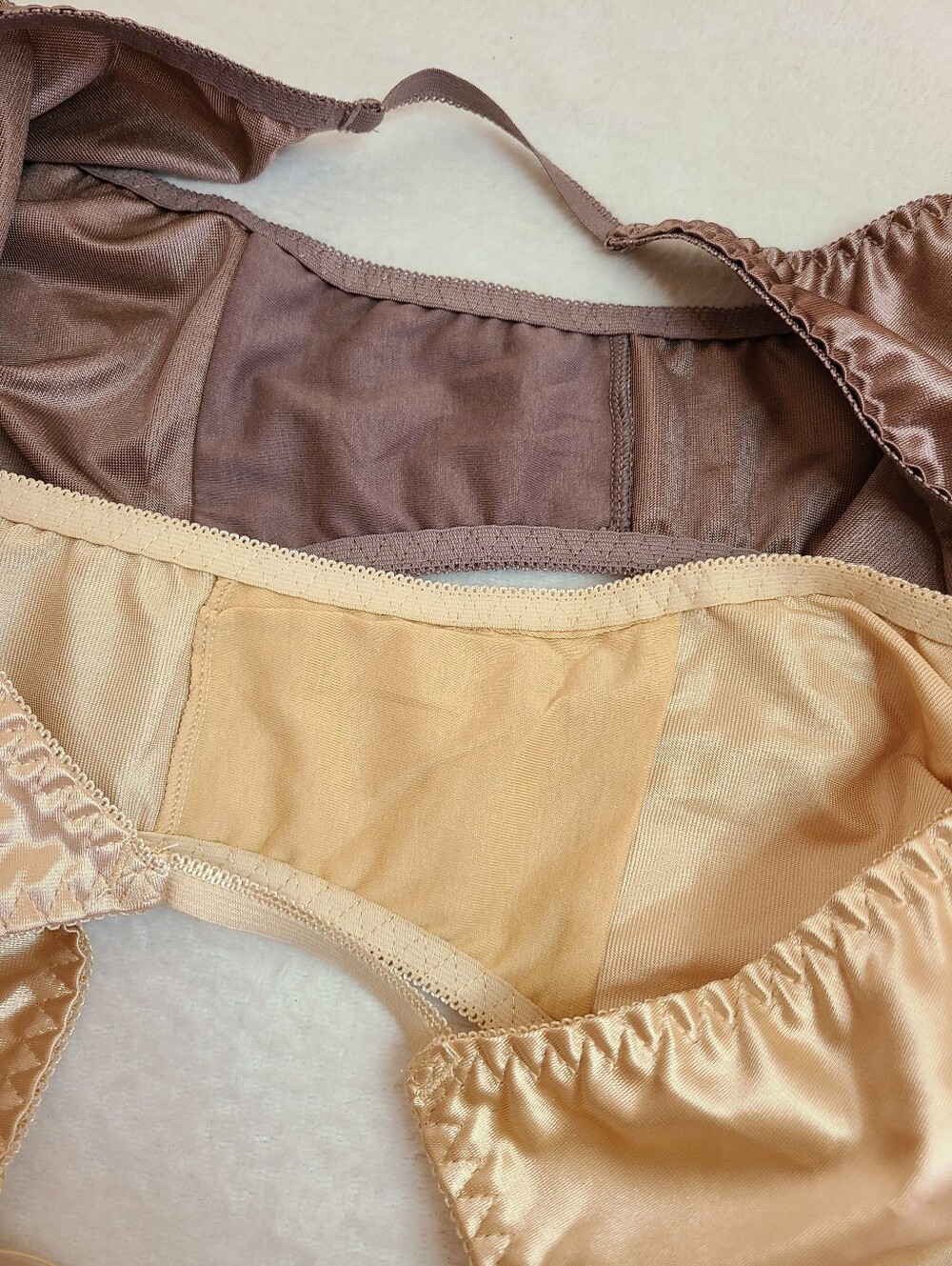 New 2pk Silky Satin Second Skin Nylon Spandex String Bikini Panties Size XL - Picture 4 of 5